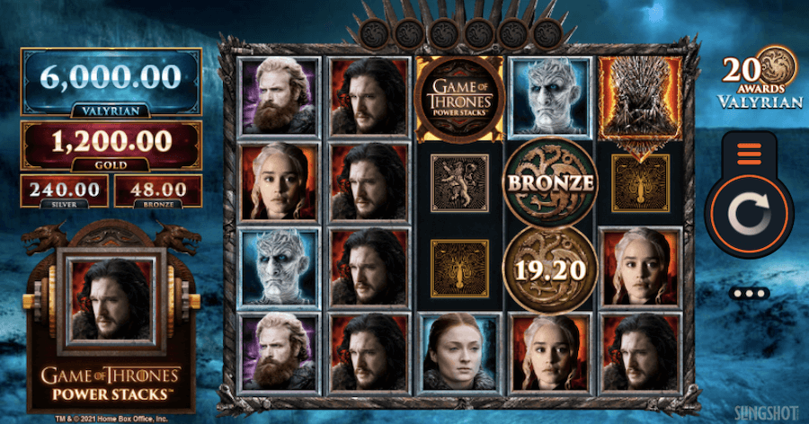 Game of Thrones power stacks Slot 