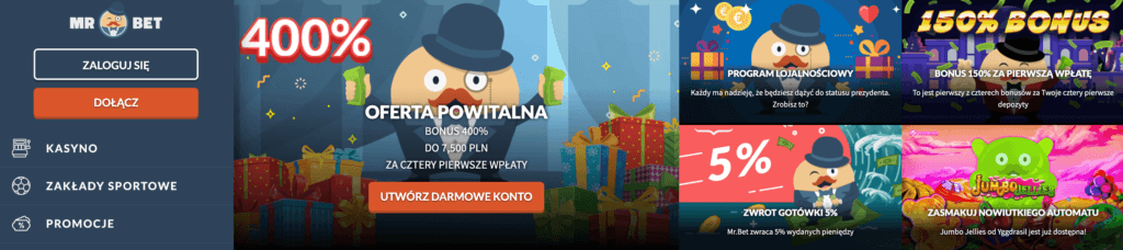 Promocje Dostępne w Kasynie Mr Bet!